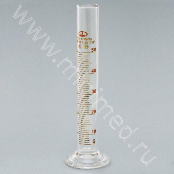 Цилиндр 1-50-2 с нос. и стекл. осн., ТУ 9464-013-52876351-2014, ГОСТ 1770-74, уп.6/144 шт 10004307