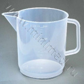 Стакан низкий 2000 мл. с ручкой, с дел.,п/п, уп.12 шт, LAMAPLAST 11000847
